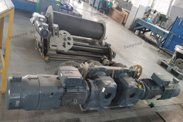 Hydraulic Traction Winch from China, 25 Ton Load, Full Ocean Depth 10000m, Distributed Base Frame.