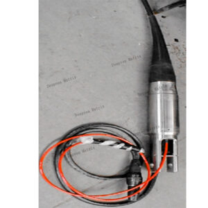 A robust potted load head termination on an armored cable.
