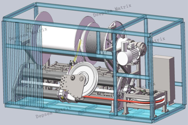 Industrial constant-tension towed array winch with dual-drum design and auto-disengaging clutch from China