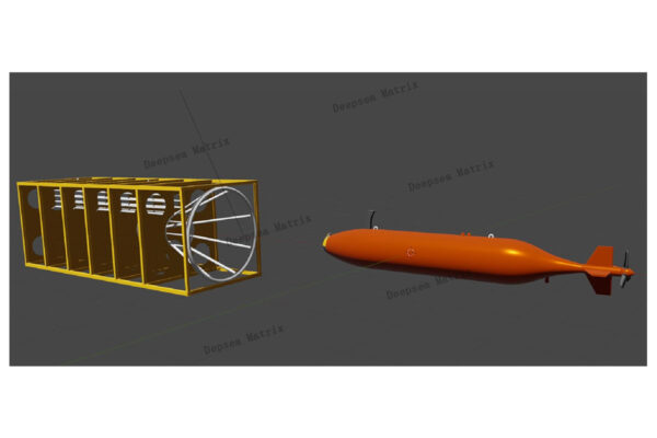 Automated AUV Launch and Recovery System with docking and remote monitoring capabilities.