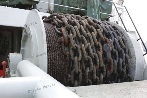 Chinese-Made Hydraulic Anchor Chain Winch with Automatic Chain Stripper and Load Monitoring.