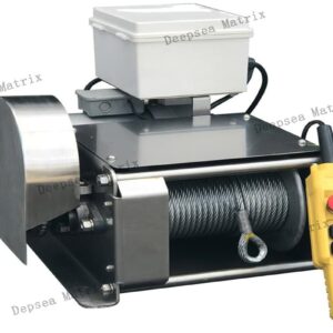 Chinese-Made Marine Grade Stainless Steel Winch for Deck Operations, with Remote Control and Automatic Level Wind.