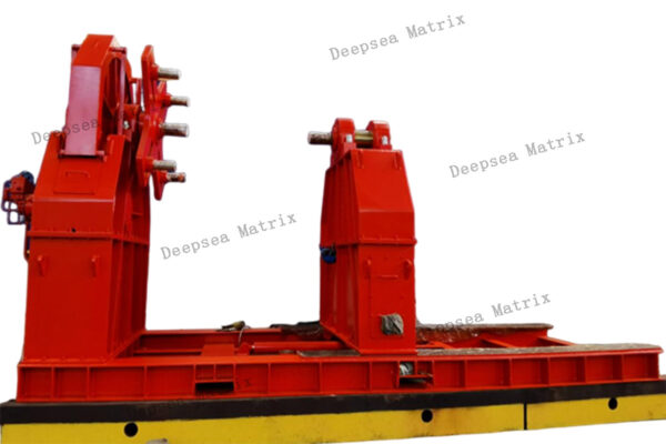 Marine winch with multi-stage safety brake system and emergency release function.