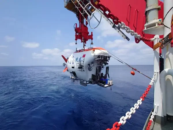 Manned submersible Jiaolong after a deep dive.